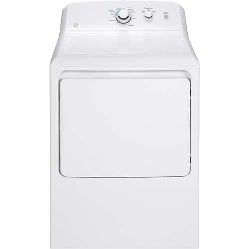 GE - 6.2 Cu. Ft. 3-Cycle Electric Dryer - White - Front_Standard