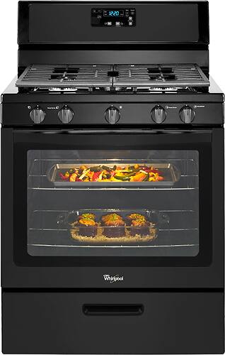 Whirlpool - 5.1 Cu. Ft. Freestanding Gas Range - Black - Alt_View_Standard_2