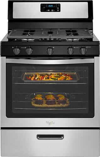 Whirlpool - 5.1 Cu. Ft. Freestanding Gas Range - Stainless steel - Alt_View_Standard_2
