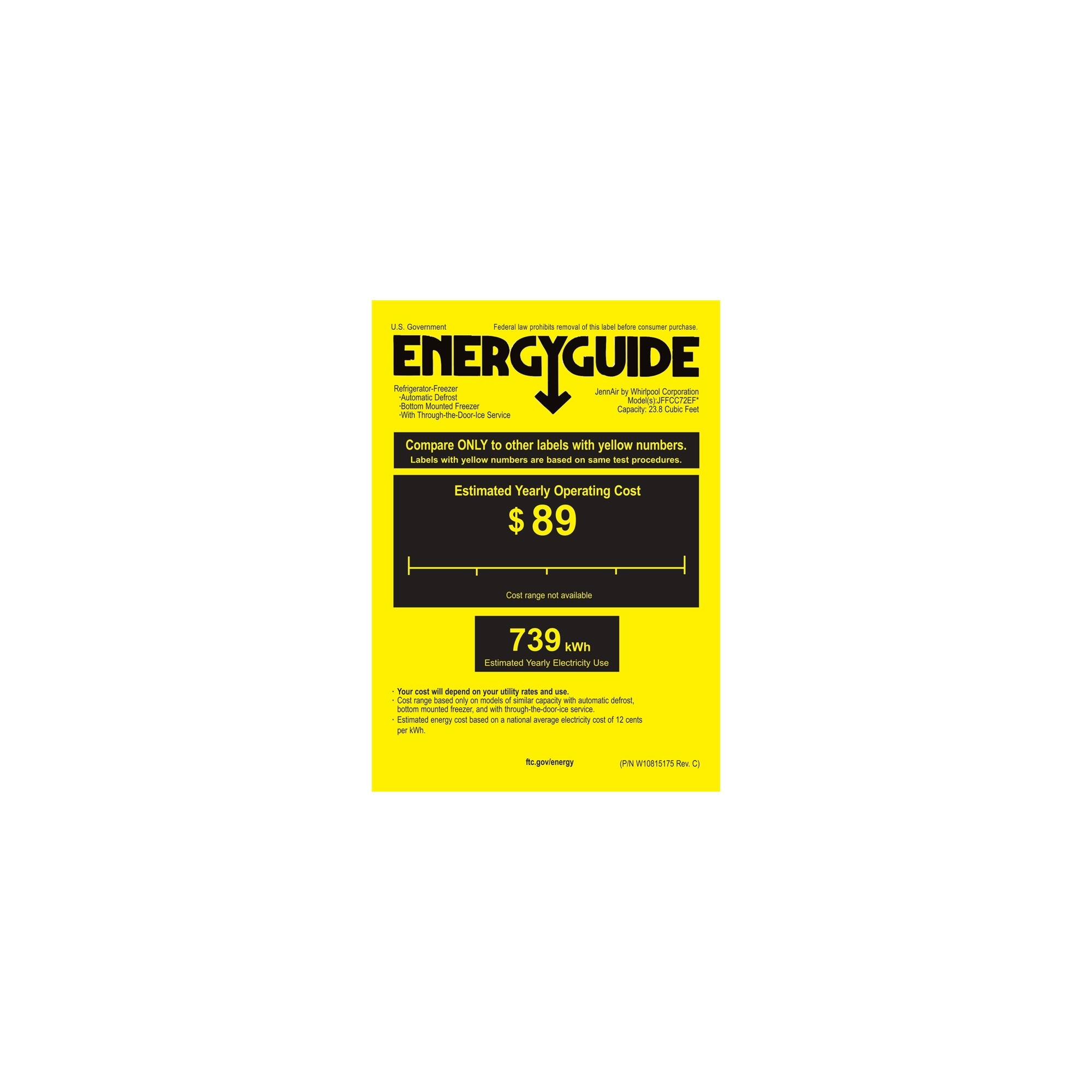 Jenn-Air - 23.8 Cu. Ft. French Door Refrigerator - Gray - Energy_Guide