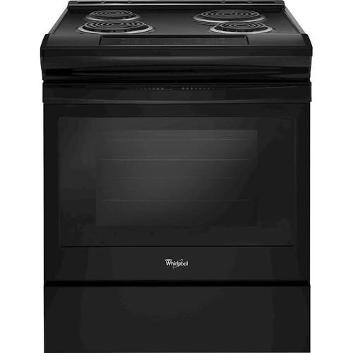 Whirlpool - 4.8 Cu. Ft. Self-Cleaning Slide-In Electric Range - Black - Front_Standard