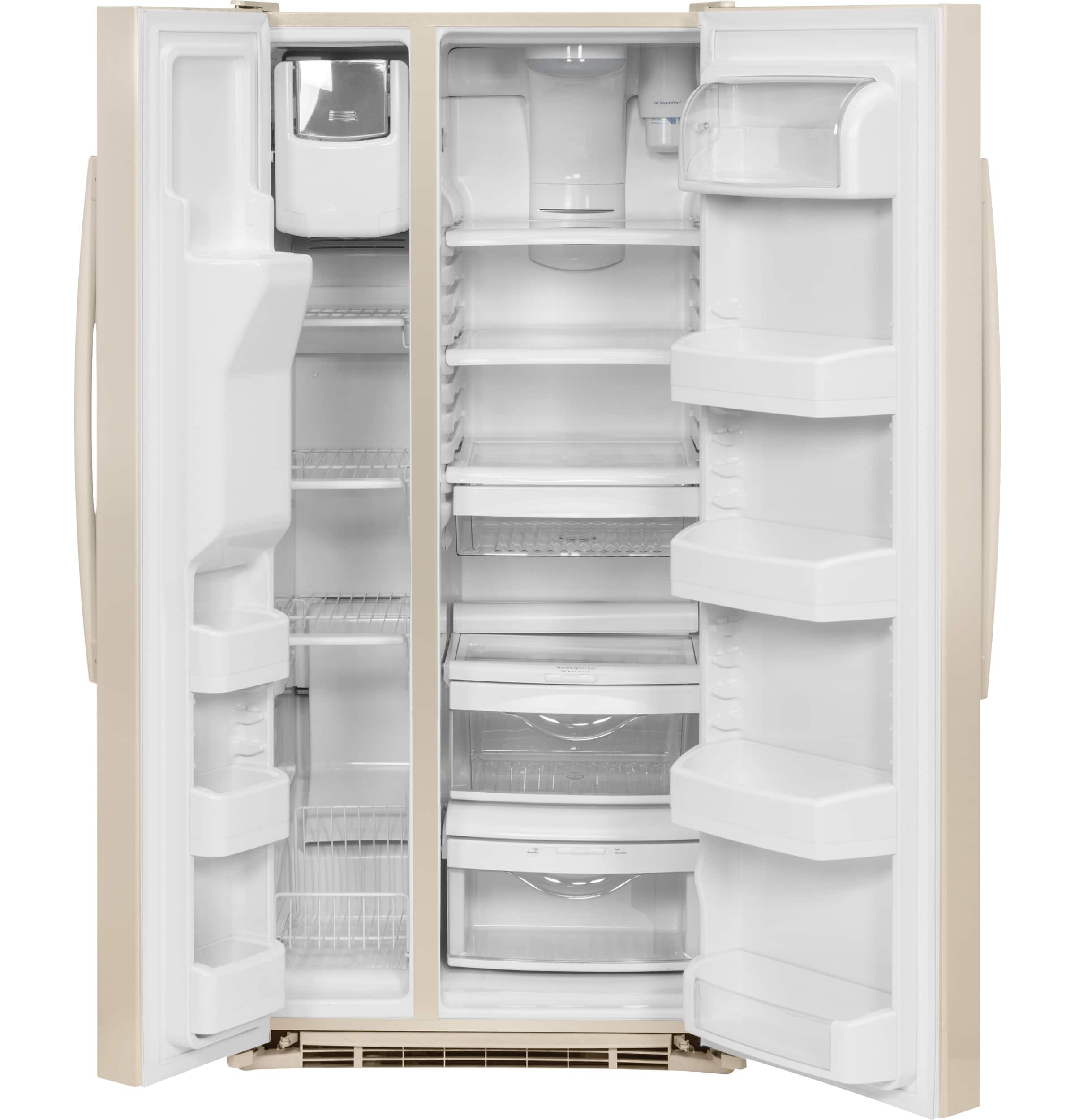 GE - 23.2 Cu. Ft. Side-by-Side Refrigerator - Bisque - Alt_View_Standard_13