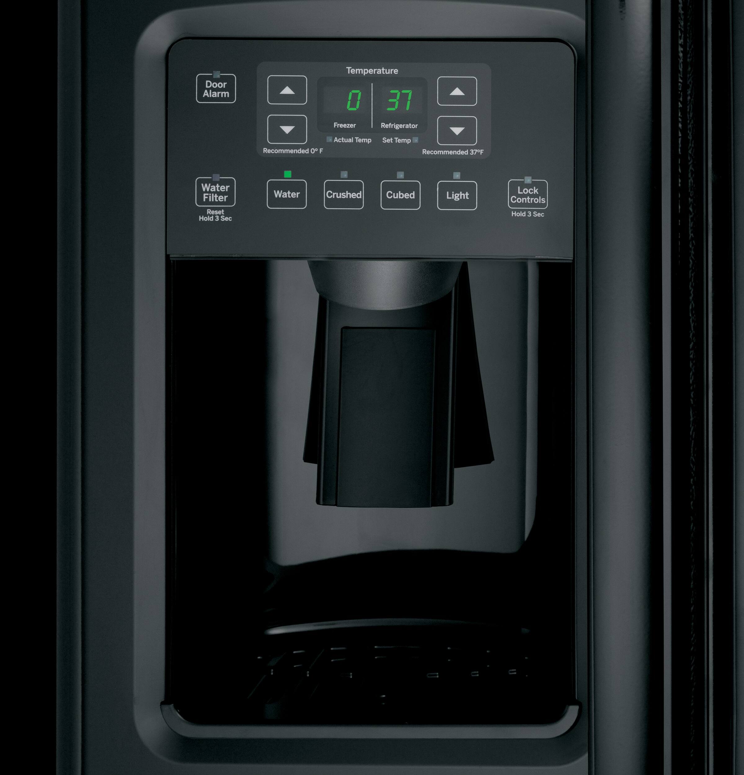 GE - 23.2 Cu. Ft. Side-by-Side Refrigerator - Black - Alt_View_Standard_15