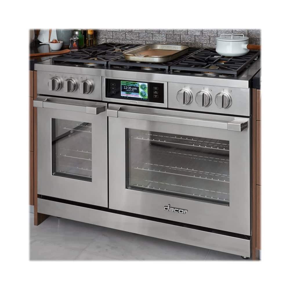 Dacor - Self-Cleaning Freestanding Double Oven Dual Fuel Convection Range - Stainless steel - Alt_View_Standard_11
