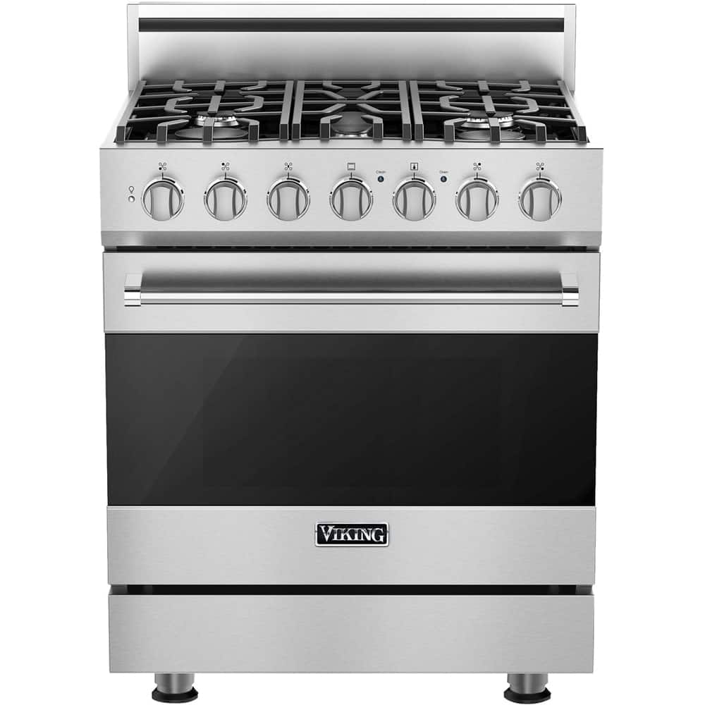 Viking - 3 Series 4.7 Cu. Ft. Self-Cleaning Freestanding Dual Fuel Convection Range - Stainless steel - Front_Zoom