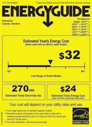 GE - Profile Series 24" Built-In Dishwasher - Stainless steel - Energy_Guide