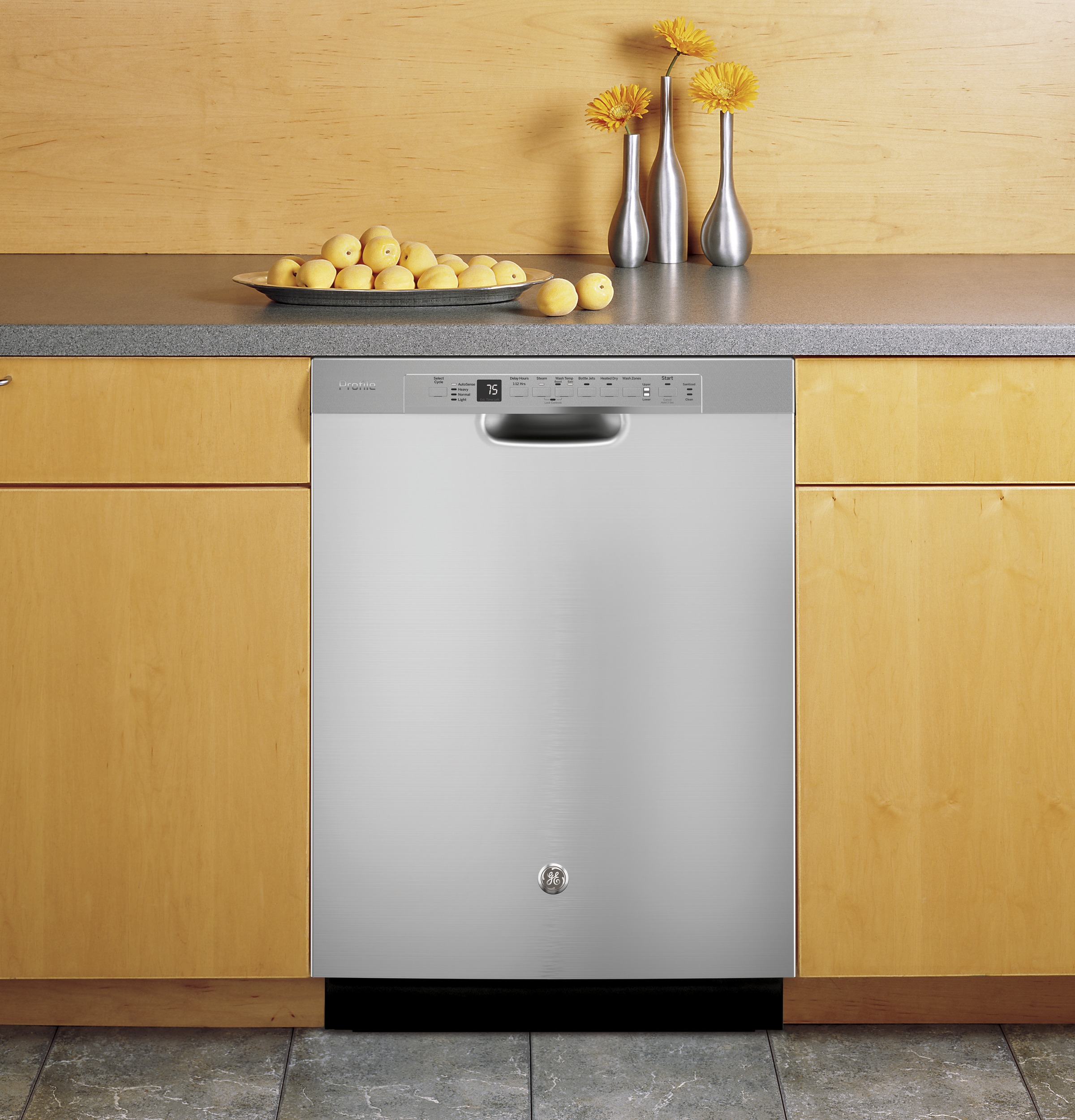 GE Profile Series 24" BuiltIn Dishwasher Stainless steel at