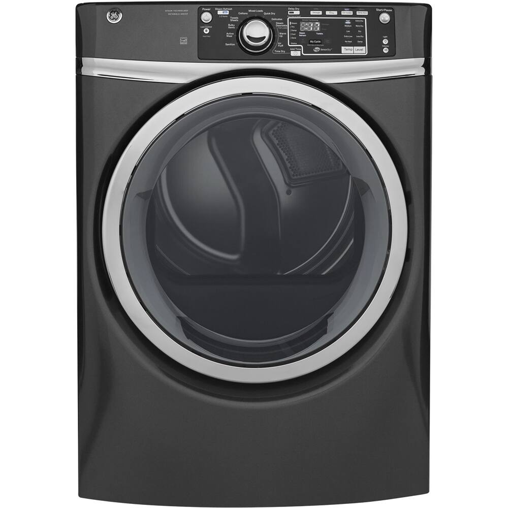 GE 8.3 Cu. Ft. 13Cycle Electric Dryer with Steam Diamond gray at