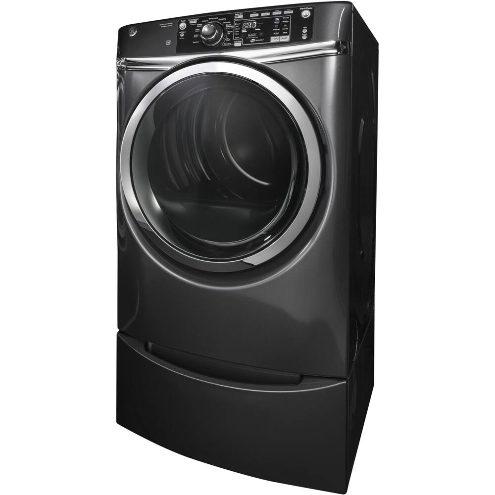 GE - 8.3 Cu. Ft. 13-Cycle Electric Dryer with Steam - Diamond gray - Alt_View_Standard_11