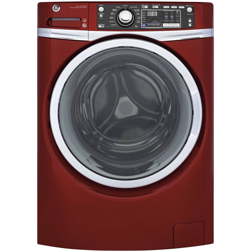 GE 4.9 Cu. Ft. 13Cycle FrontLoading Washer Ruby red at Pacific Sales