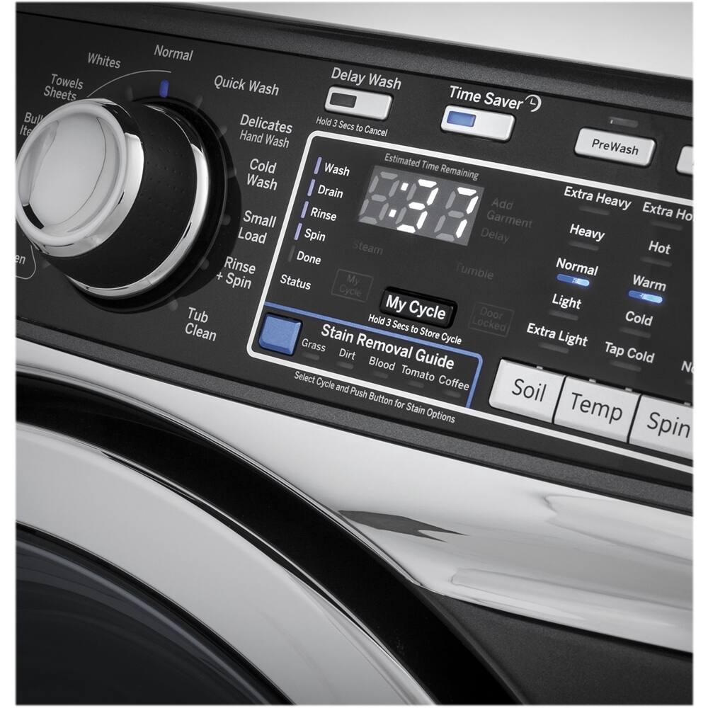 GE - RightHeight 4.9 Cu. Ft. 13-Cycle Front-Loading Washer - Diamond gray - Alt_View_Standard_11