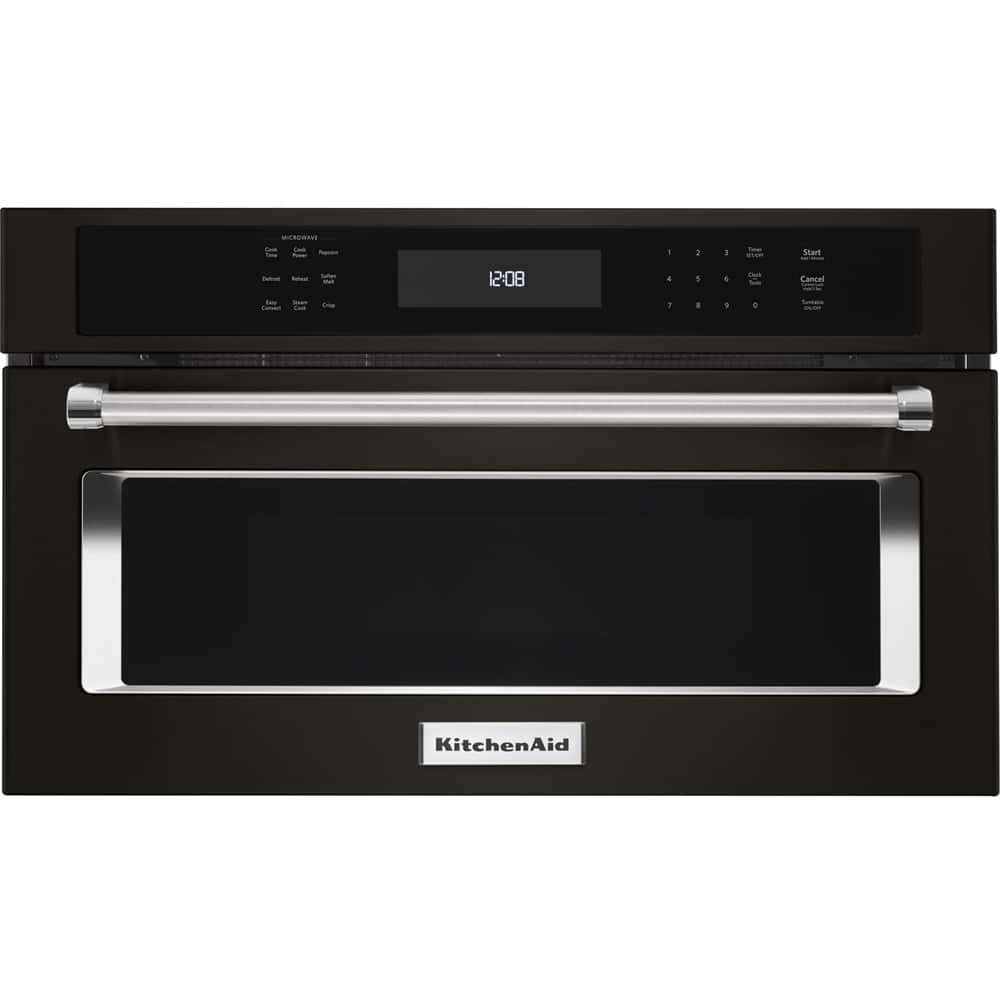 KitchenAid - 1.4 Cu. Ft. Built-In Microwave - Black stainless steel - Front_Zoom
