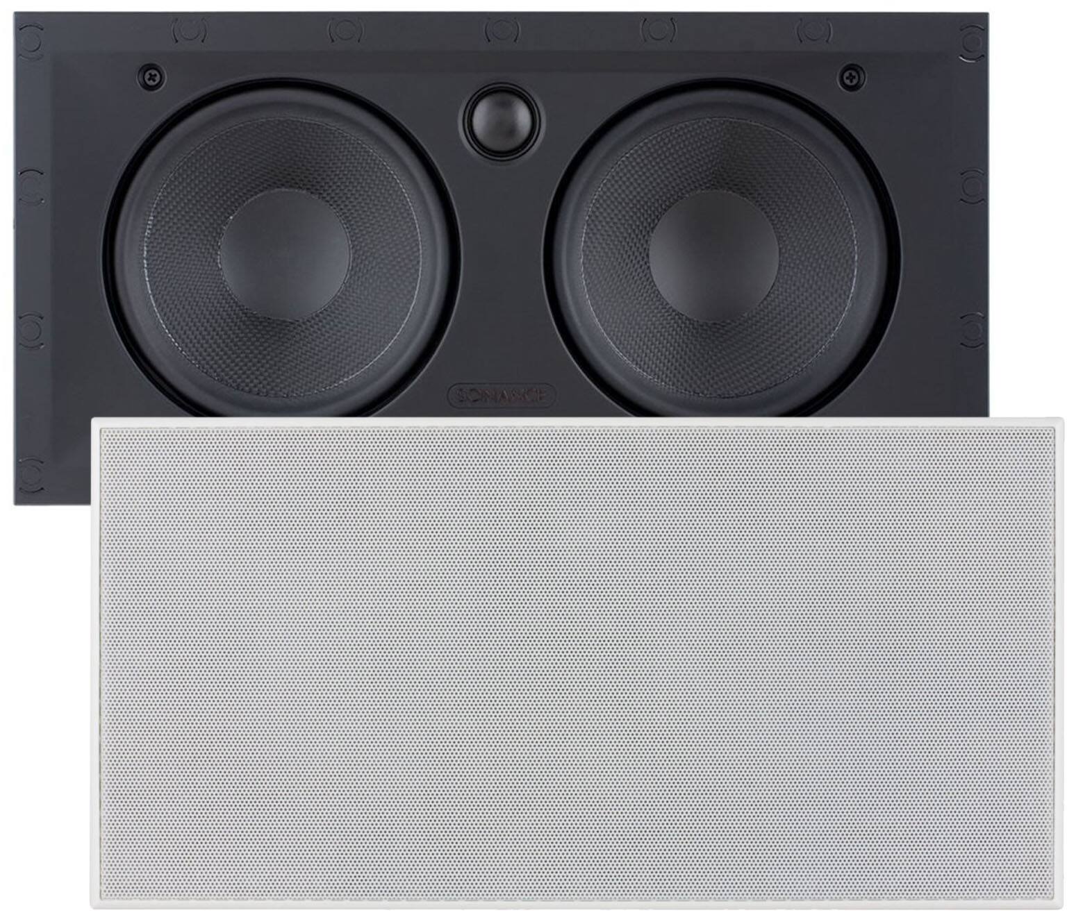 Sonance - Visual Performance 6-1/2" 2-Way In-Wall Speaker (Each) - Paintable White