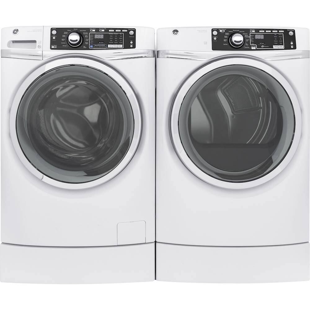 GE - RightHeight 4.9 Cu. Ft. 13-Cycle Front-Loading Washer - White - Alt_View_Standard_11