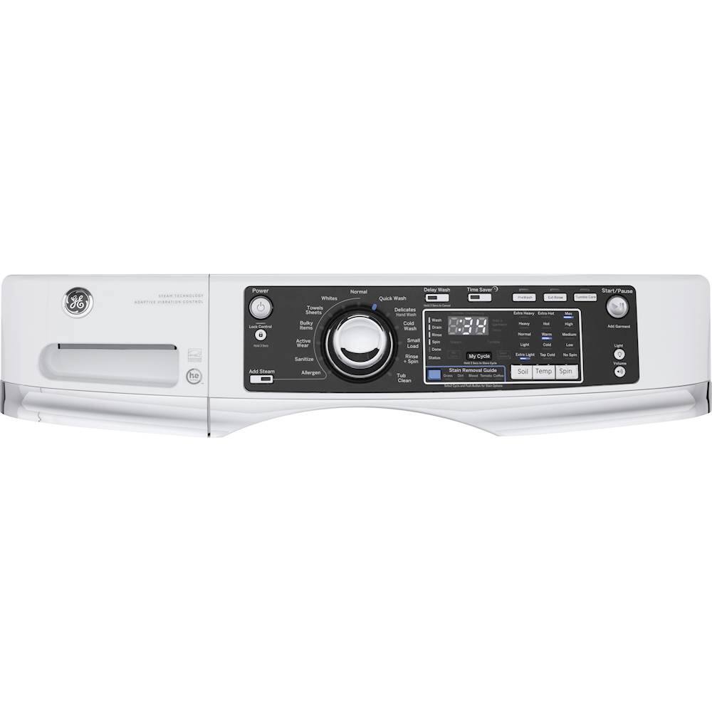 GE - RightHeight 4.9 Cu. Ft. 13-Cycle Front-Loading Washer - White - Alt_View_Standard_12