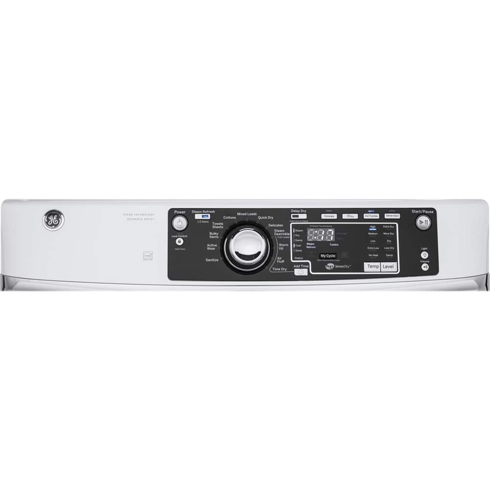 GE - 8.3 Cu. Ft. 13-Cycle Electric Dryer with Steam - White - Alt_View_Standard_13
