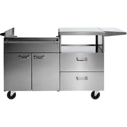 Lynx - 54" Mobile Kitchen Cart - Stainless Steel - Front_Standard