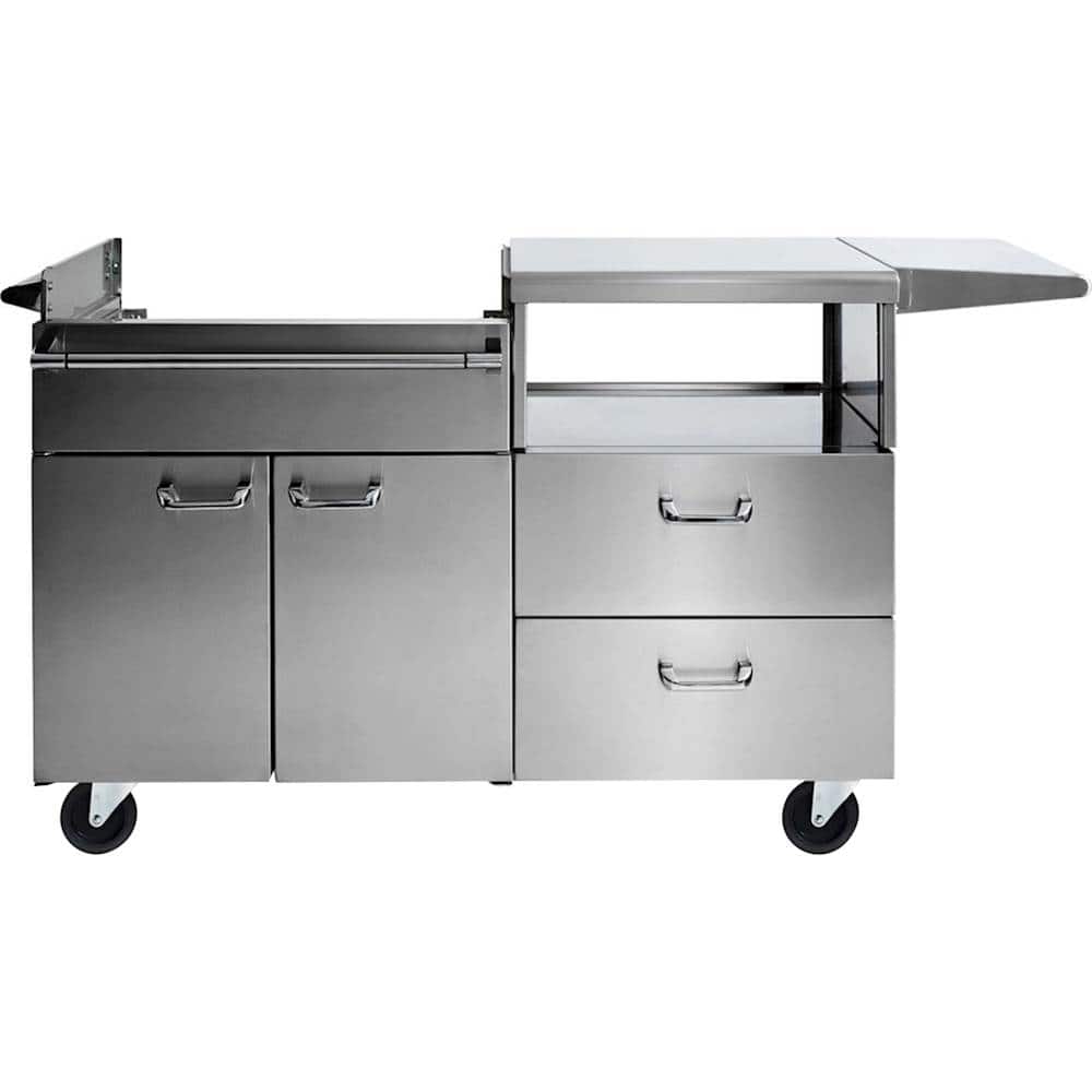 Lynx - 54" Mobile Kitchen Cart - Stainless Steel - Front_Zoom