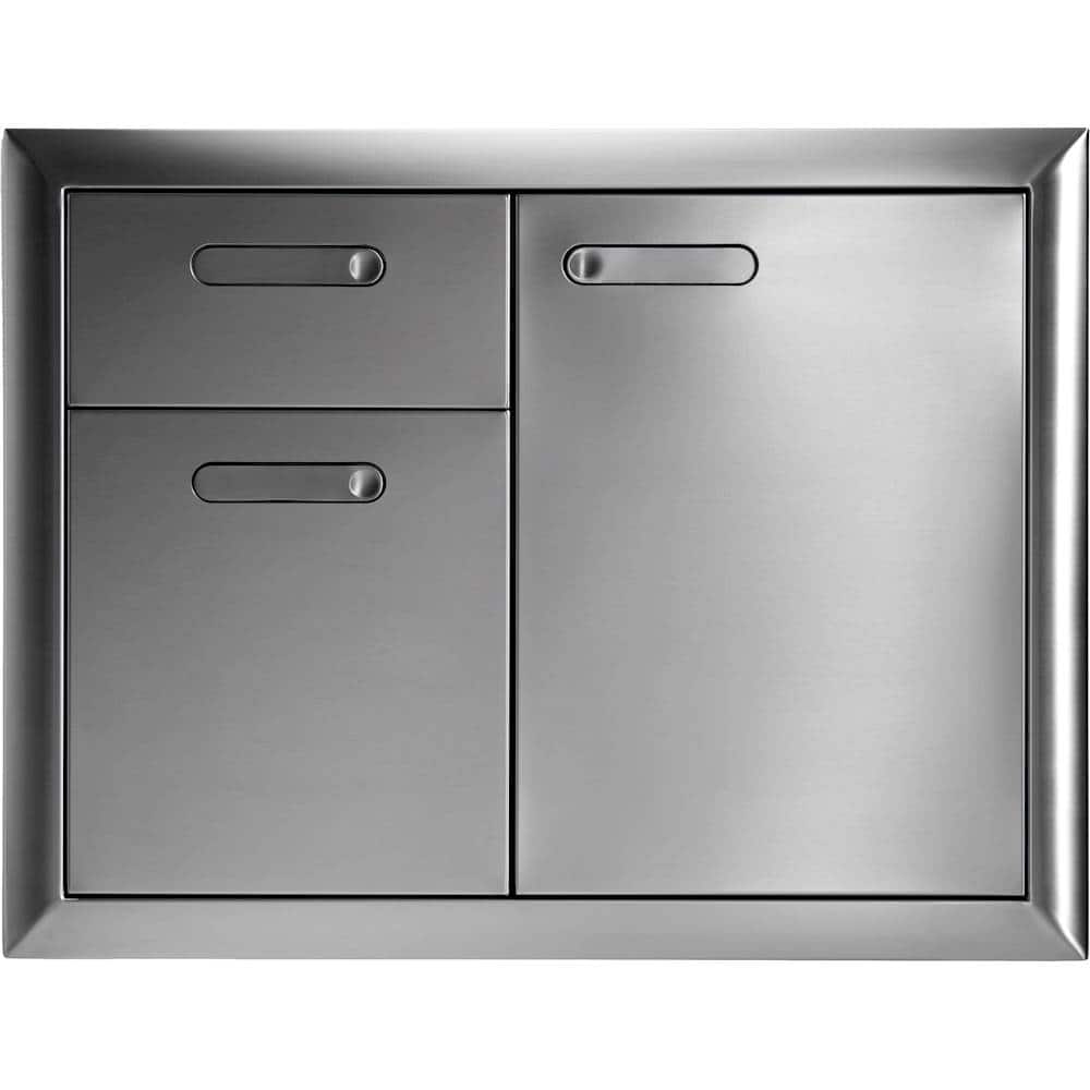 Lynx - Ventana 30" Built-In Access Door and Double Drawer Combination - Stainless Steel - Front_Zoom