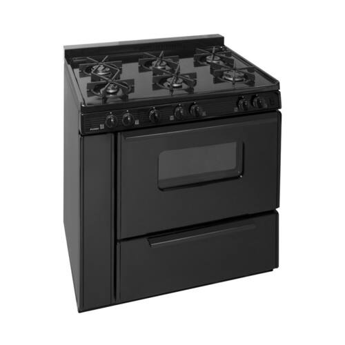 Premier - Freestanding Gas Range - Black - Angle_Standard
