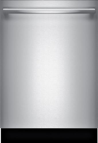 Bosch - 300 Series 24" Bar Handle Dishwasher with Stainless Steel Tub - Stainless steel - Front_Standard