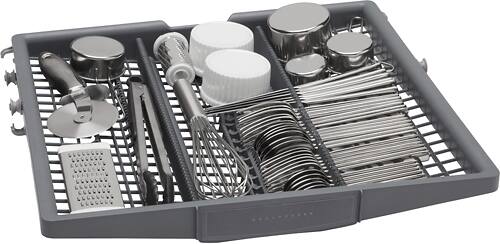 Bosch - 300 Series 24" Bar Handle Dishwasher with Stainless Steel Tub - Stainless steel - Alt_View_Standard_13