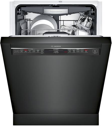 Bosch - 800 Series 24" Recessed Handle Dishwasher with Stainless Steel Tub - Black - Alt_View_Standard_11