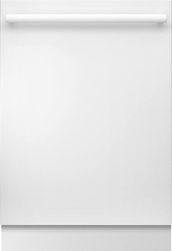 Bosch - 800 Series 24" Bar Handle Dishwasher with Stainless Steel Tub - White - Front_Zoom