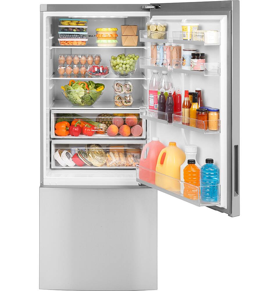 Haier 15 Cu. Ft. BottomFreezer Refrigerator Stainless steel at