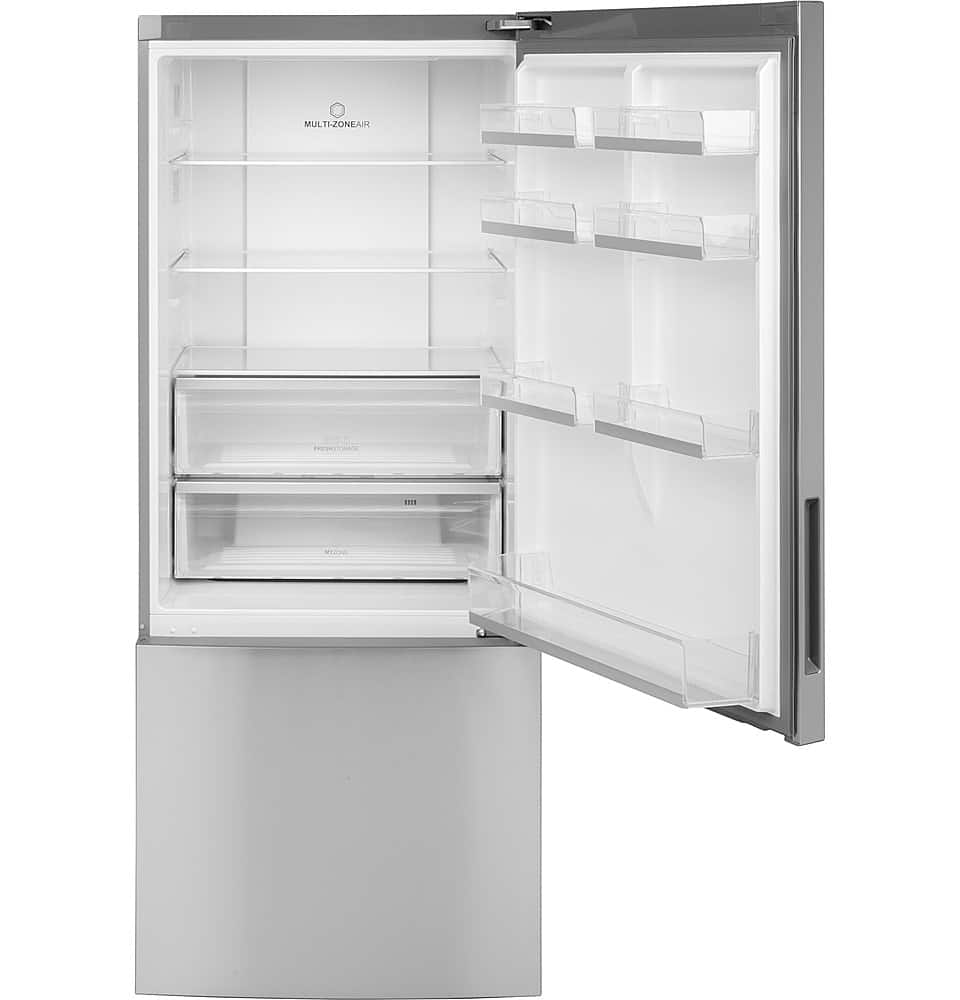 Haier 15 Cu. Ft. BottomFreezer Refrigerator Stainless steel at