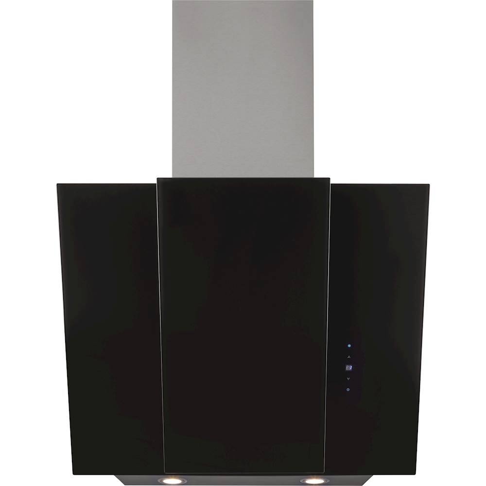 Haier - 30" Convertible Range Hood - Black - Front_Zoom