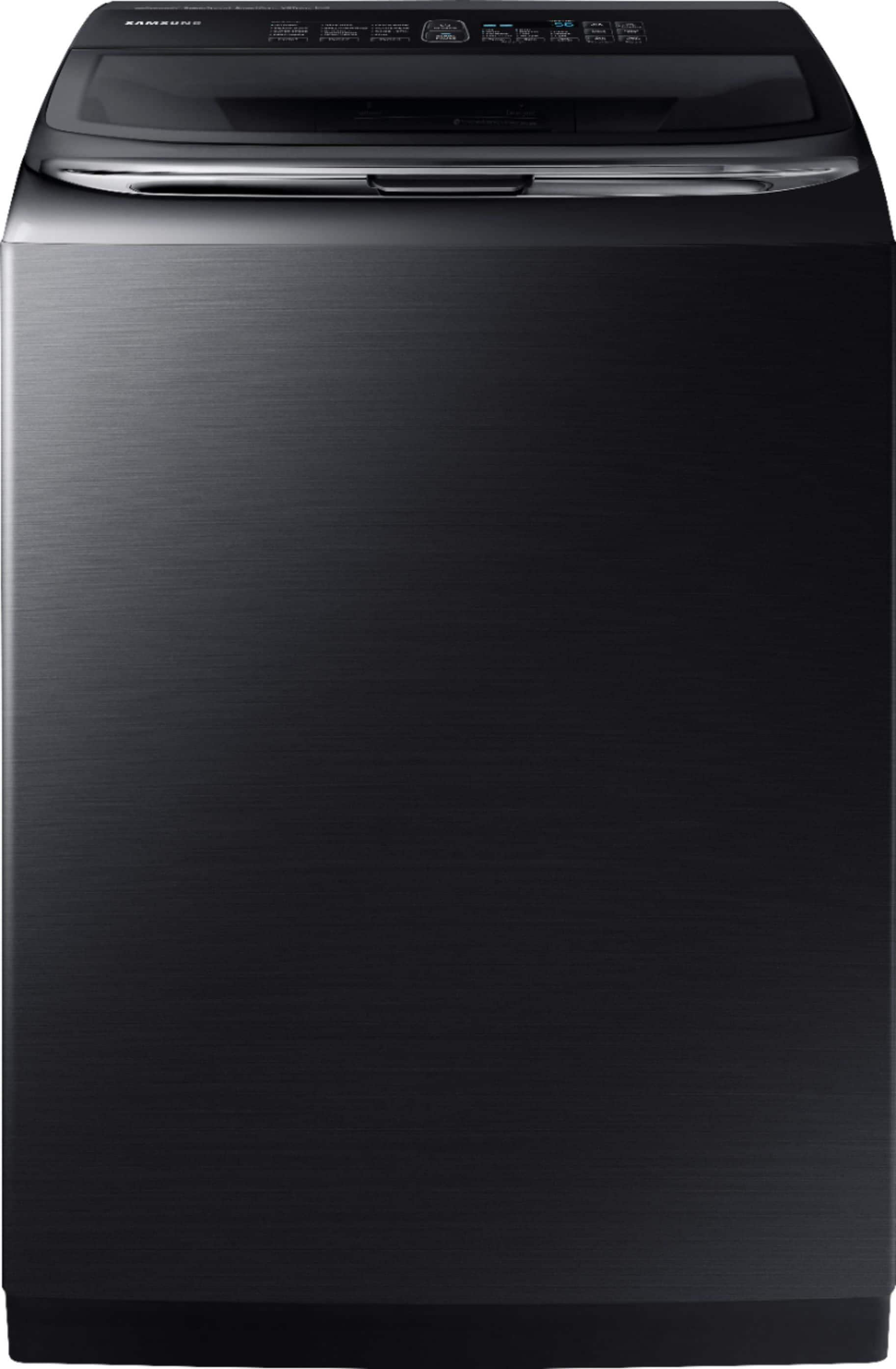 Samsung - Activewash 5.2 Cu. Ft. 12-Cycle High-Efficiency Top-Loading Washer - Fingerprint Resistant Black Stainless Steel - Front_Zoom