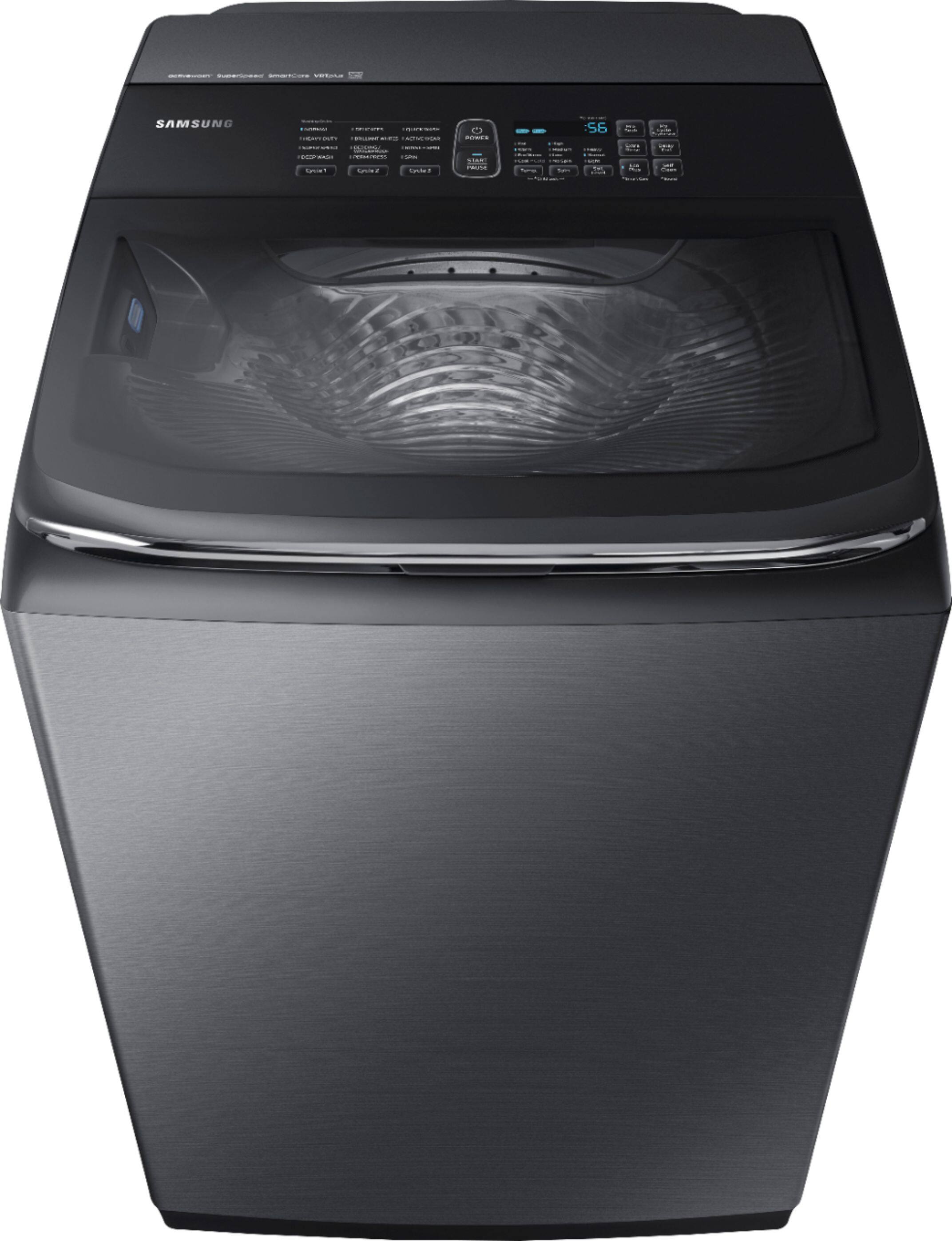 Samsung - Activewash 5.2 Cu. Ft. 12-Cycle High-Efficiency Top-Loading Washer - Fingerprint Resistant Black Stainless Steel - Alt_View_Standard_13