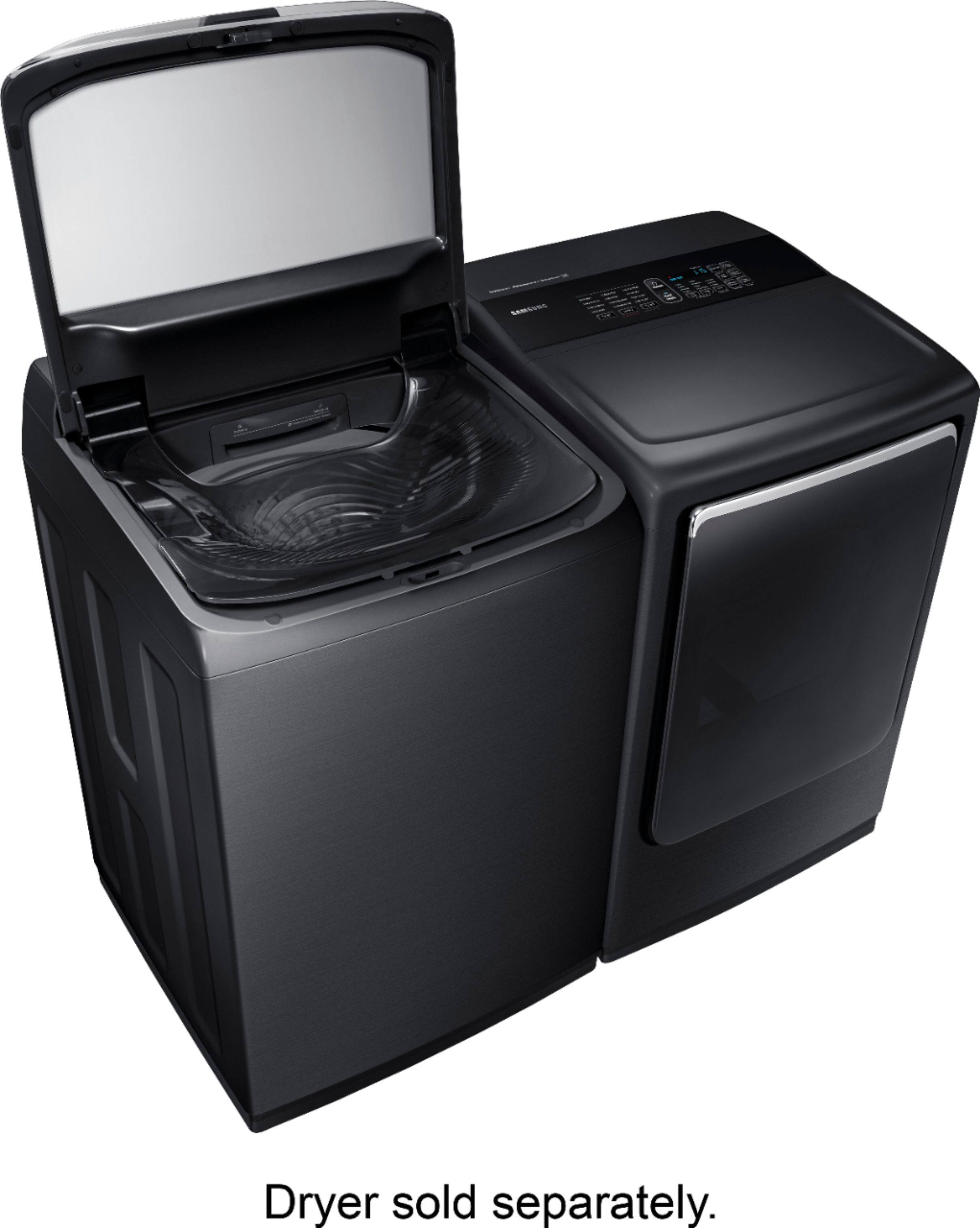 Samsung - Activewash 5.2 Cu. Ft. 12-Cycle High-Efficiency Top-Loading Washer - Fingerprint Resistant Black Stainless Steel - Alt_View_Standard_17
