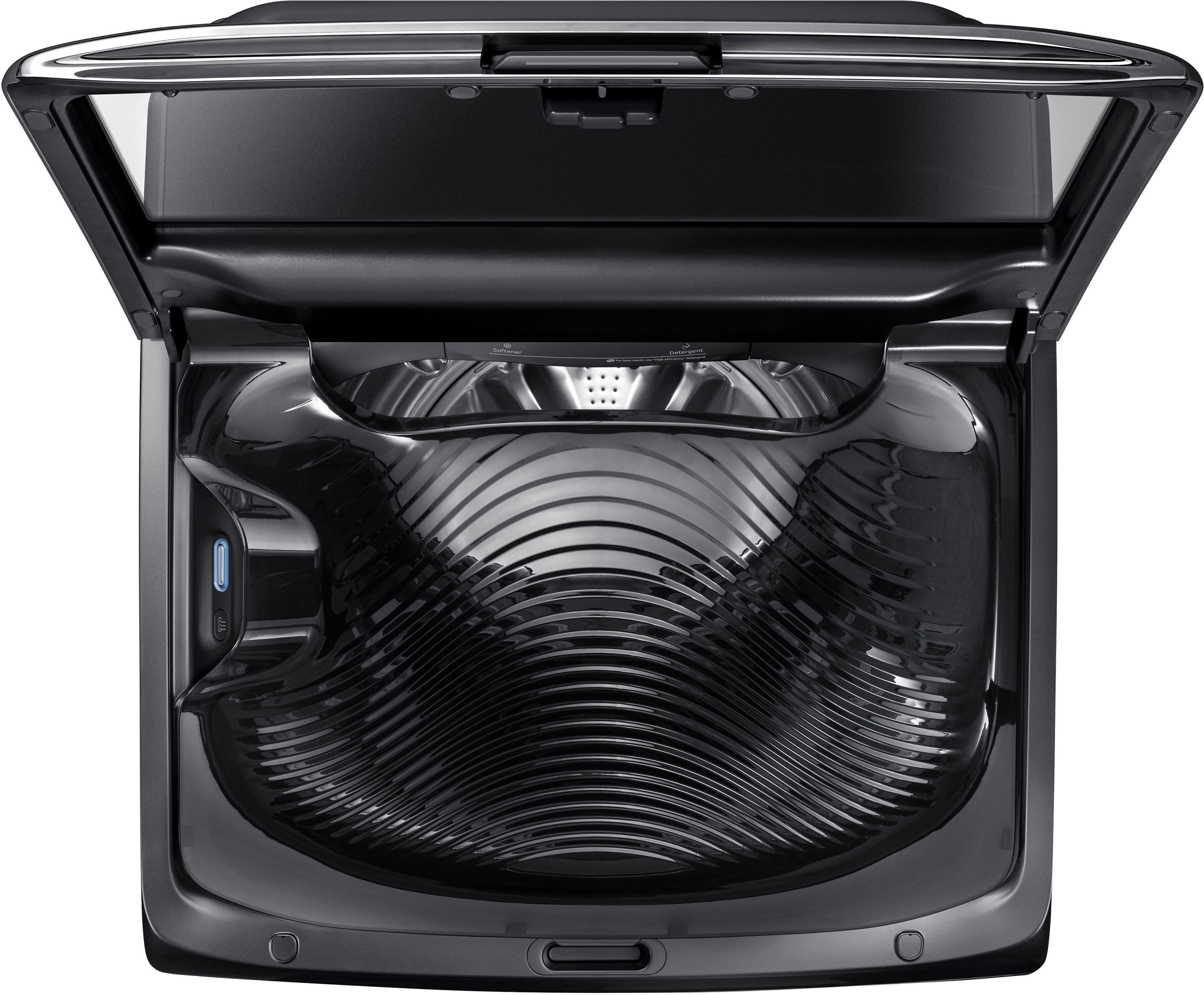 Samsung - Activewash 5.4 Cu. Ft. 12-Cycle High-Efficiency Top-Loading Washer with Steam - Fingerprint Resistant Black Stainless Steel - Alt_View_Standard_11