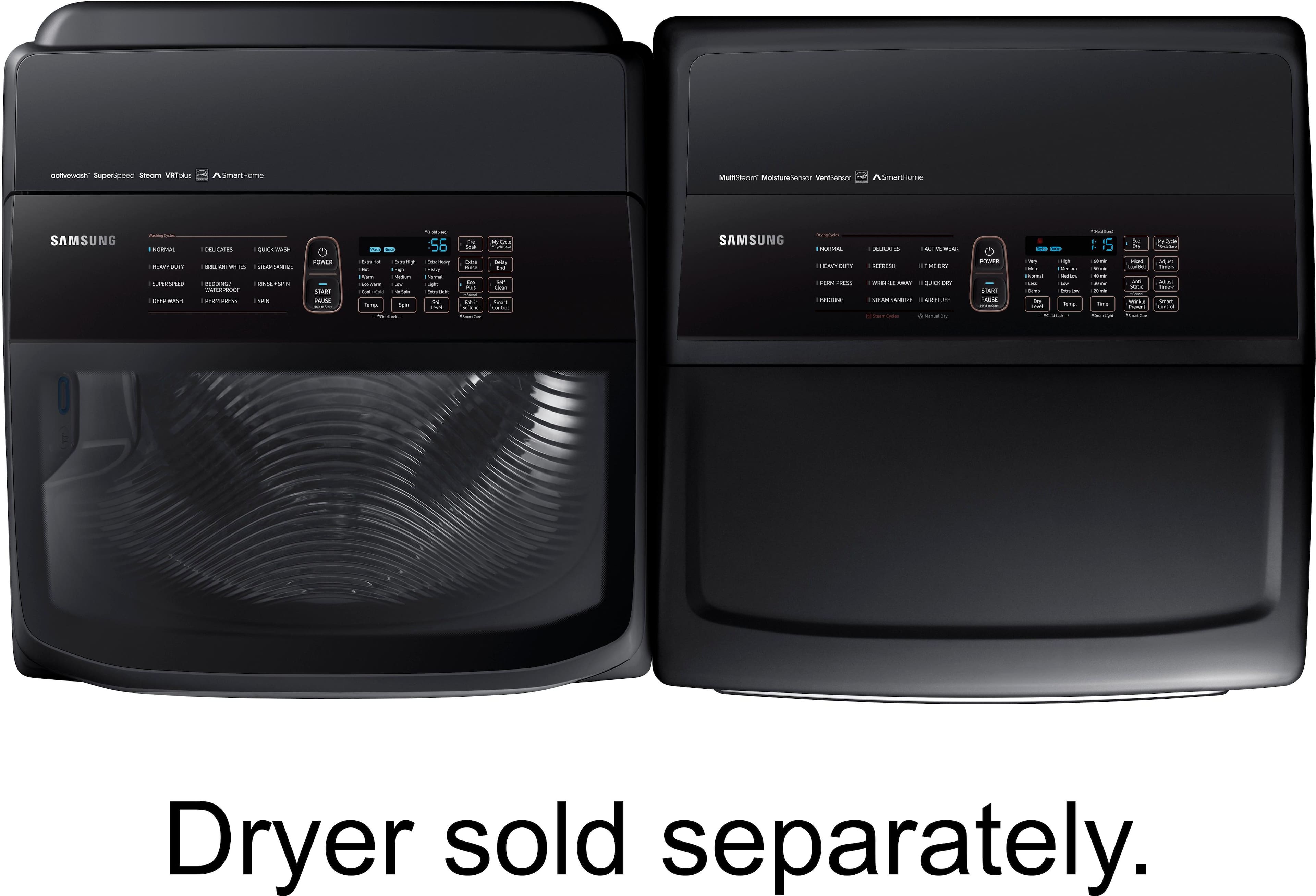 Samsung - Activewash 5.4 Cu. Ft. 12-Cycle High-Efficiency Top-Loading Washer with Steam - Fingerprint Resistant Black Stainless Steel - Alt_View_Standard_16