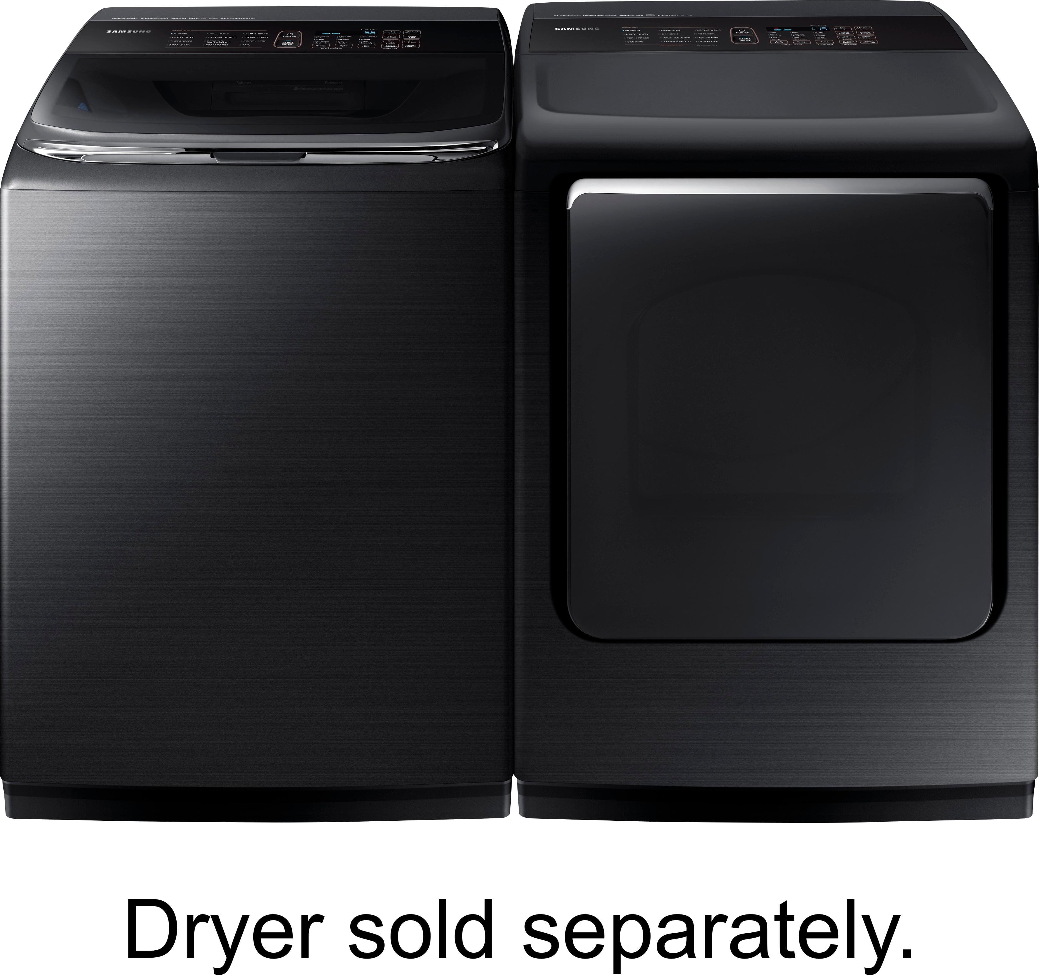 Samsung - Activewash 5.4 Cu. Ft. 12-Cycle High-Efficiency Top-Loading Washer with Steam - Fingerprint Resistant Black Stainless Steel - Alt_View_Standard_18