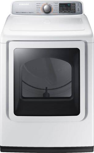 Samsung - 7.4 Cu. Ft. 11-Cycle Electric Dryer with Steam - White - Front_Standard