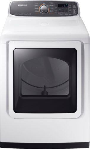 Samsung - 7.4 cu. ft. Capacity Electric Dryer - White - Front_Standard