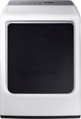 Samsung - 7.4 cu. ft. Capacity Electric Dryer - White - Front_Standard