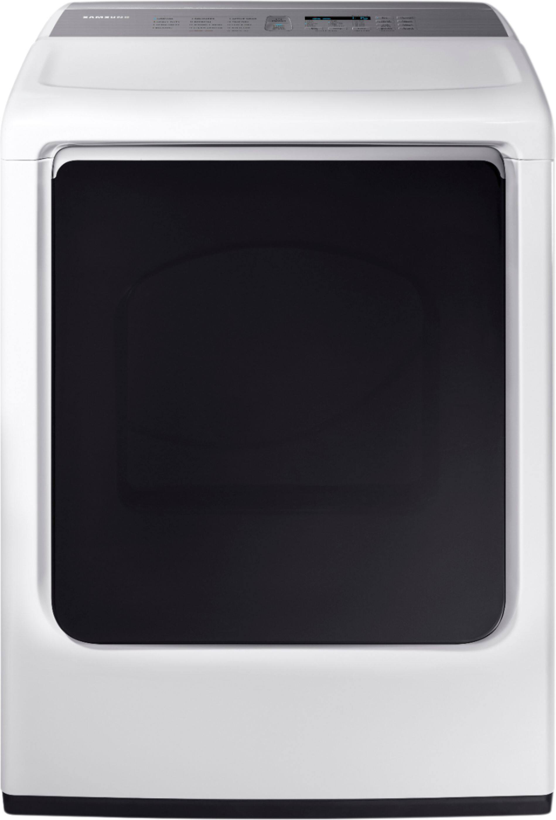 Samsung - 7.4 cu. ft. Capacity Electric Dryer - White - Front_Zoom