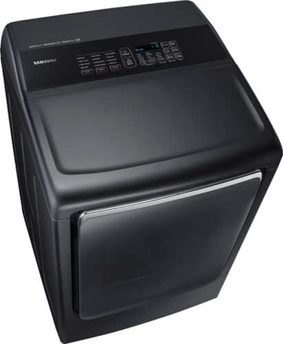 Samsung - 7.4 cu. ft. Capacity DOE Electric Dryer - Fingerprint Resistant Black Stainless Steel - Alt_View_Standard_11