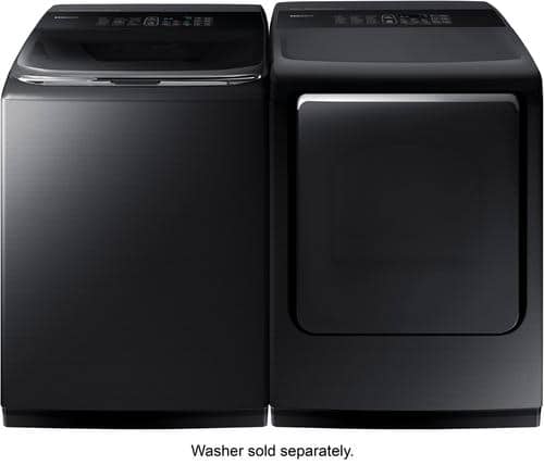 Samsung - 7.4 cu. ft. Capacity DOE Electric Dryer - Fingerprint Resistant Black Stainless Steel - Alt_View_Standard_18
