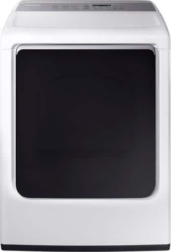 Samsung - 7.4 cu. ft. Capacity DOE Electric Dryer - White - Front_Standard