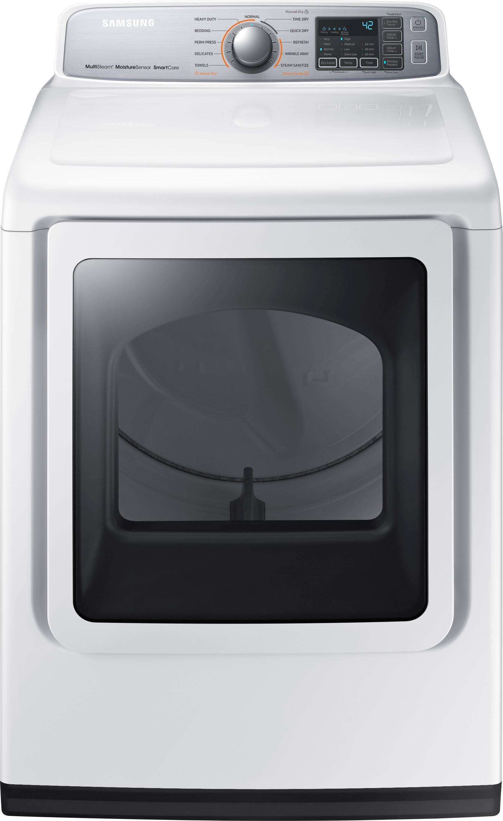 Samsung - 7.4 Cu. Ft. 11-Cycle Gas Dryer with Steam - White