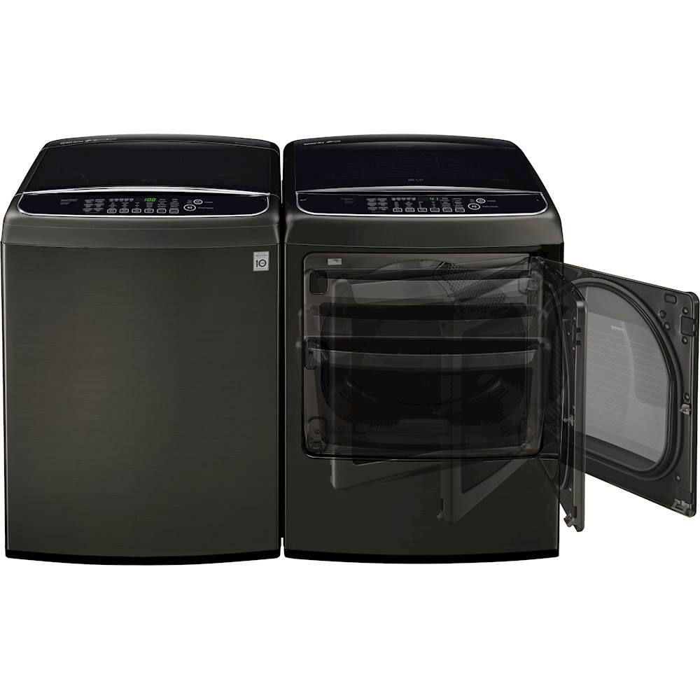 LG - 5.0 Cu. Ft. 12-Cycle Top-Load Smart Wi-Fi Washer - TurboWash and 6Motion - Black stainless steel - Alt_View_Standard_11