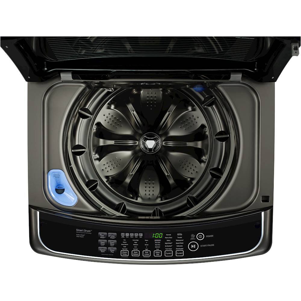 LG - 5.0 Cu. Ft. 12-Cycle Top-Load Smart Wi-Fi Washer - TurboWash and 6Motion - Black stainless steel - Alt_View_Standard_13