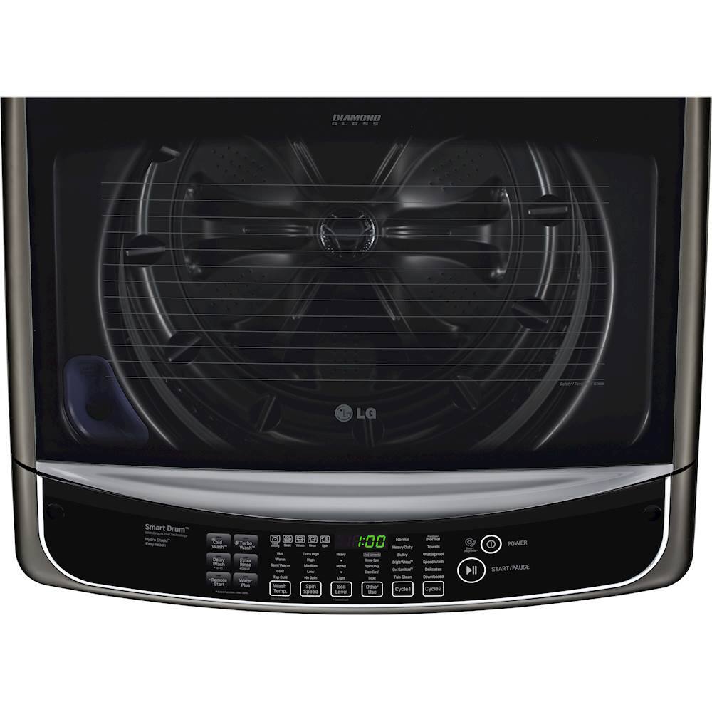 LG - 5.0 Cu. Ft. 12-Cycle Top-Load Smart Wi-Fi Washer - TurboWash and 6Motion - Black stainless steel - Alt_View_Standard_14