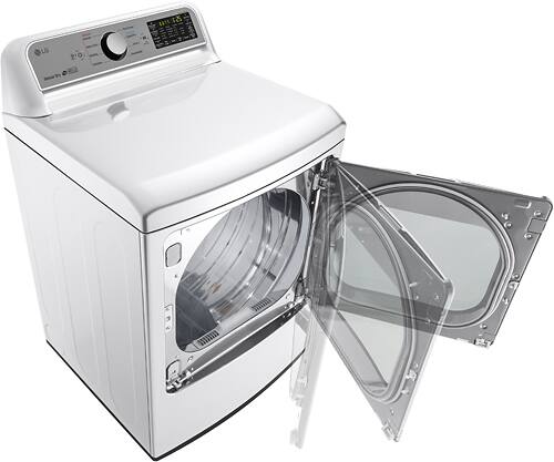 LG - 7.3 Cu. Ft. 9-Cycle EasyLoad Smart Wi-Fi Enabled Gas Dryer with