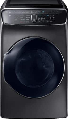 Samsung - 7.5 cu. ft. Capacity FlexDry; Electric Dryer - Fingerprint Resistant Black Stainless Steel - Alt_View_Standard_11